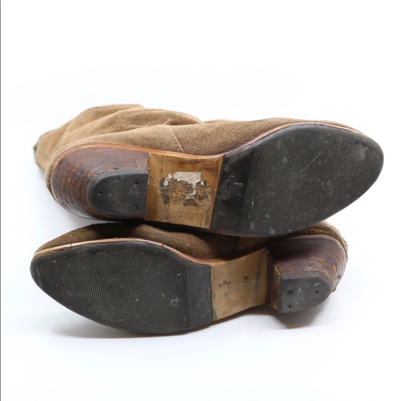 Vintage 70s Tan Suede Slouchy PUSS IN BOOTS - Picture 6 of 8